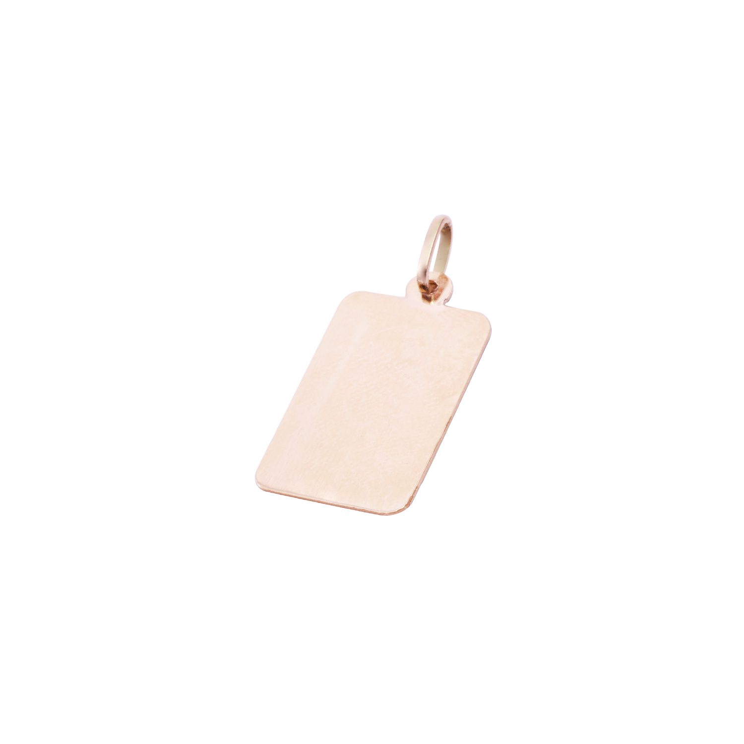 Colgante Oro Miel 18kt Placa Labrada 2