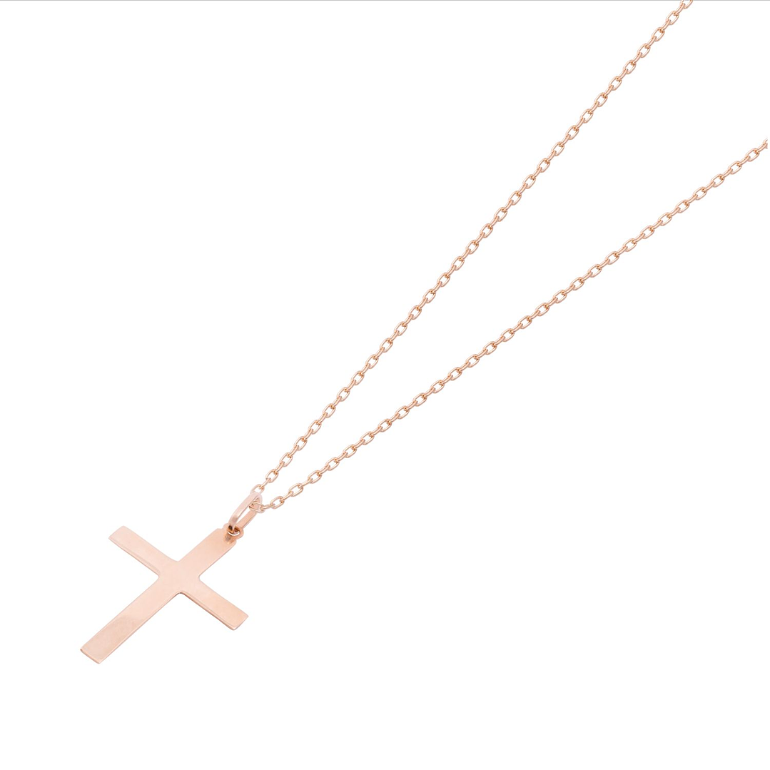 Colgante Oro Miel 18kt Cruz Plana 20x30mm 3