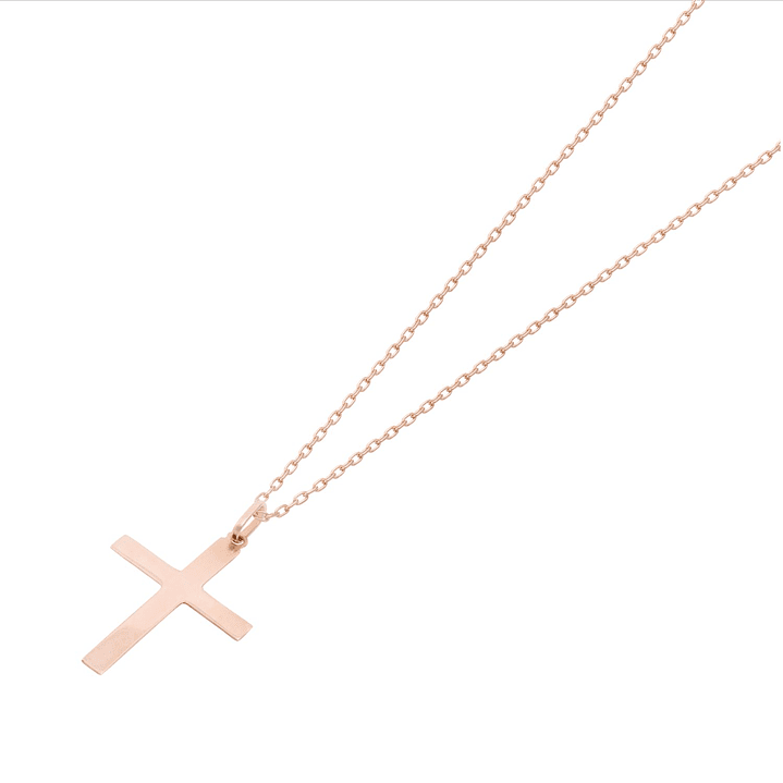 Colgante Oro Miel 18kt Cruz Plana 20x30mm 3