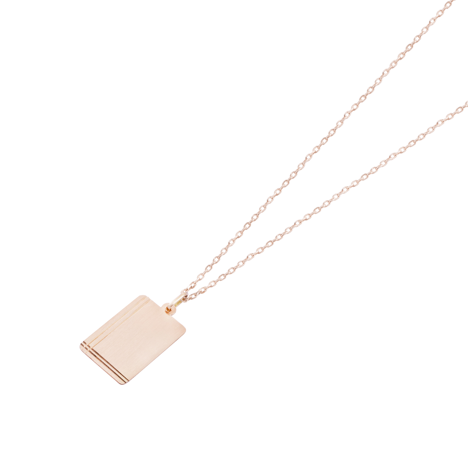 Colgante Oro Miel 18kt Placa Labrada 3