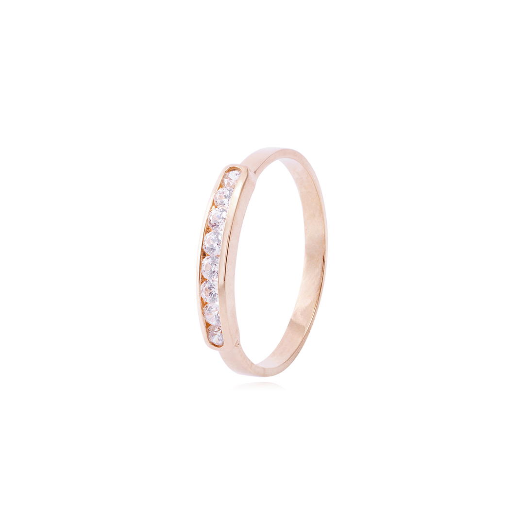 Anillo Oro Miel 18kt Relieve 1
