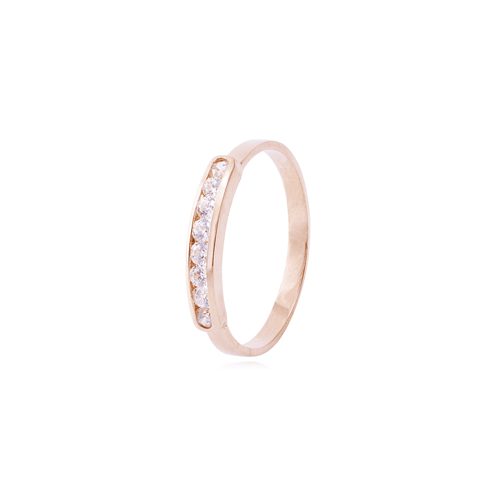 Anillo Oro Miel 18kt Relieve 1
