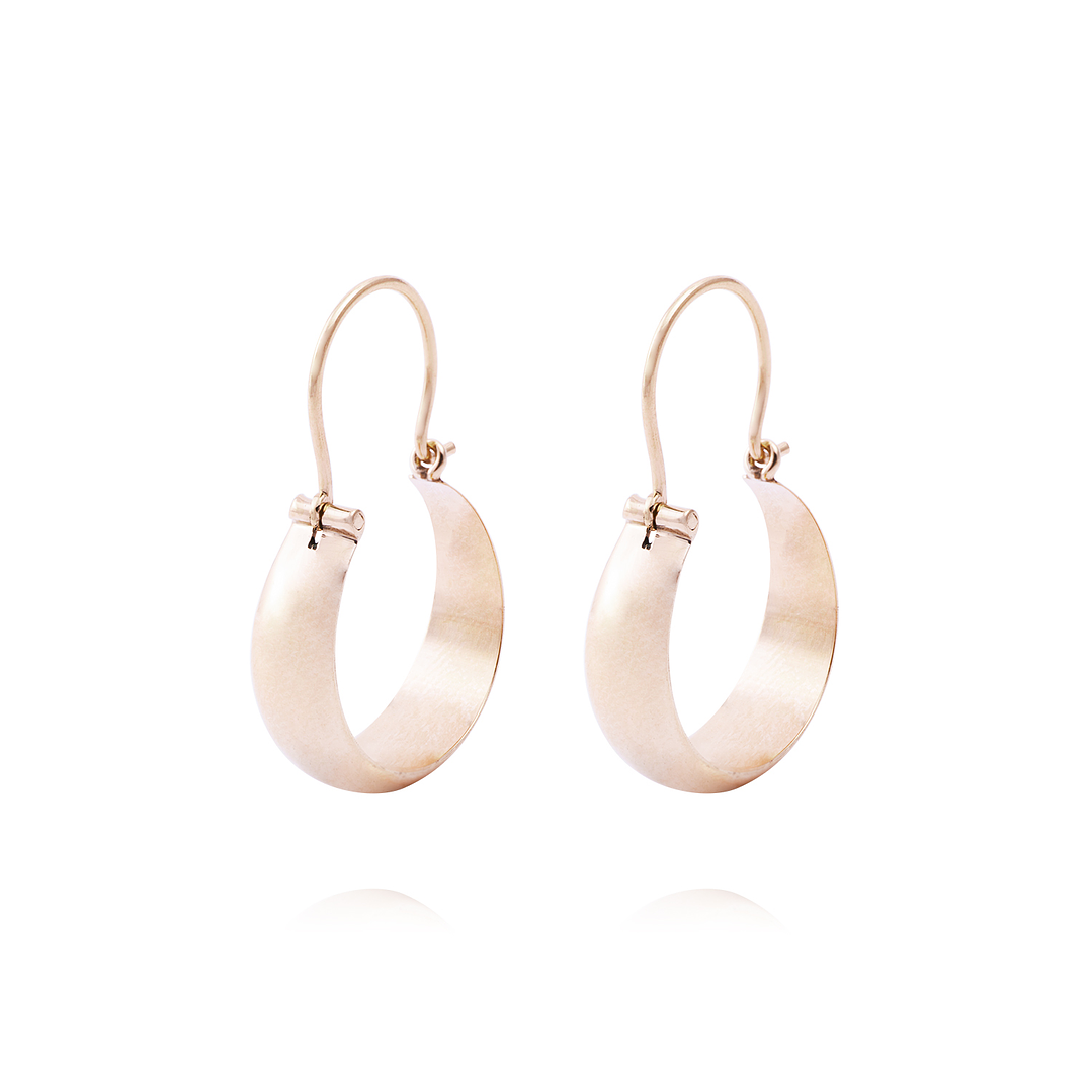 Aros Oro Miel 18kt Bote 15mm 1