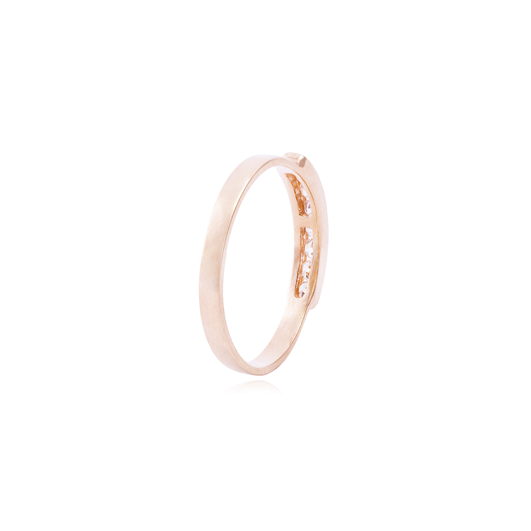 Anillo Oro Miel 18kt Relieve 3