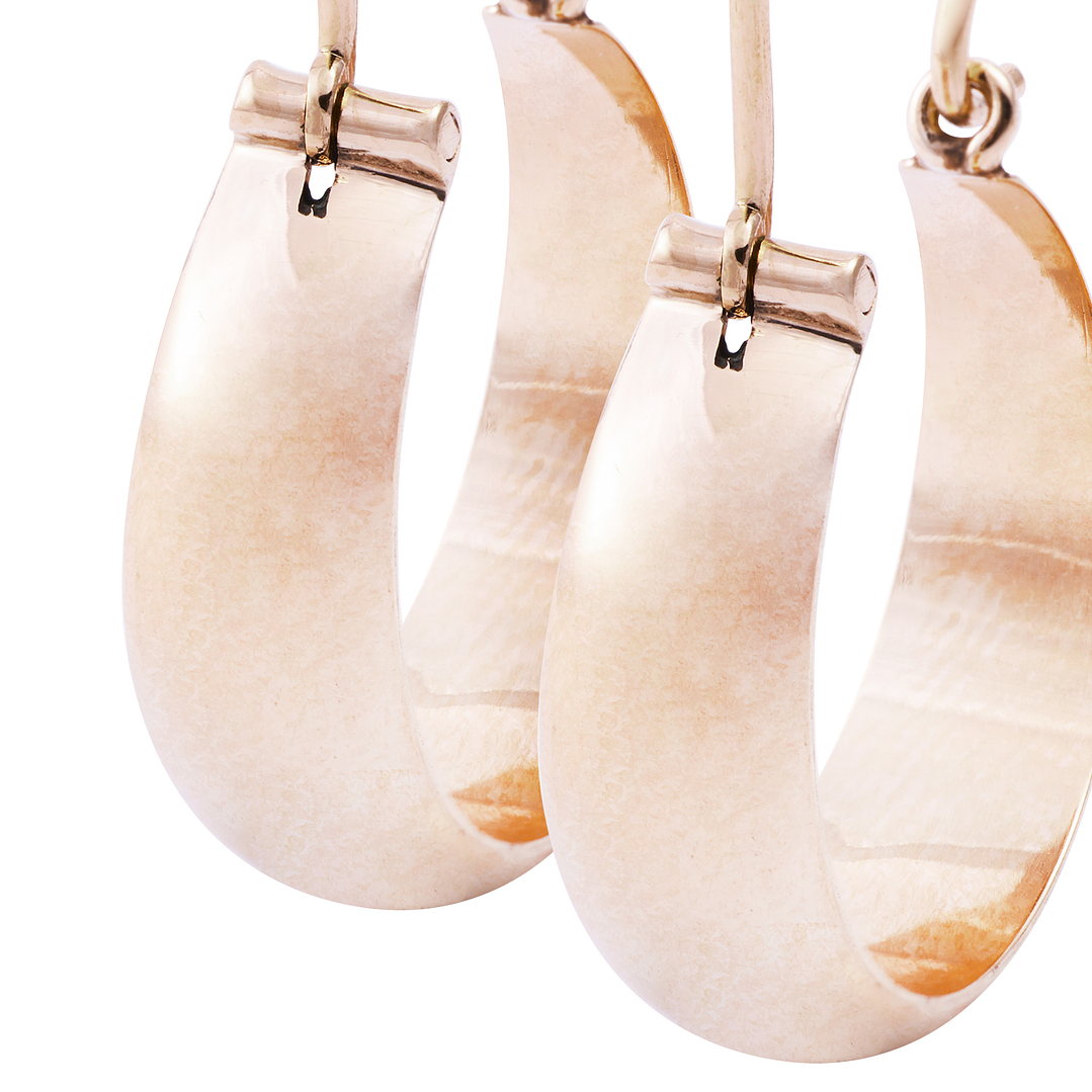 Aros Oro Miel 18kt Bote 15mm 2