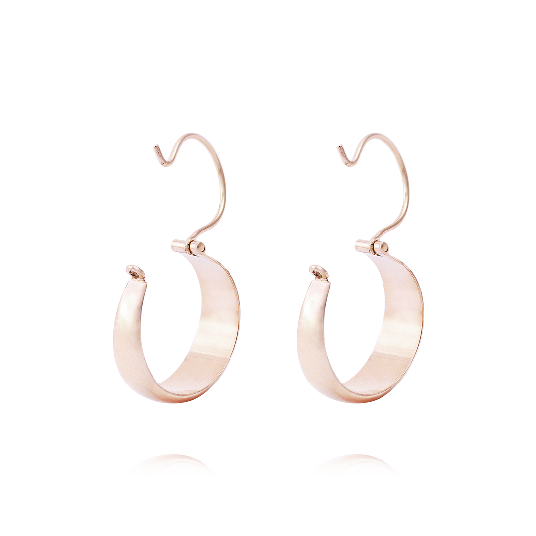 Aros Oro Miel 18kt Bote 15mm 3