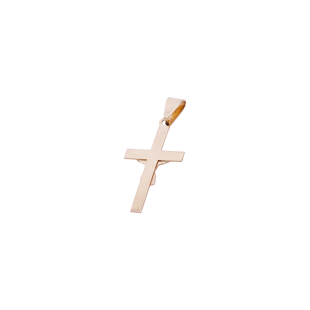 Colgante Oro Miel 18kt Cruz Cristo 17x30mm 2