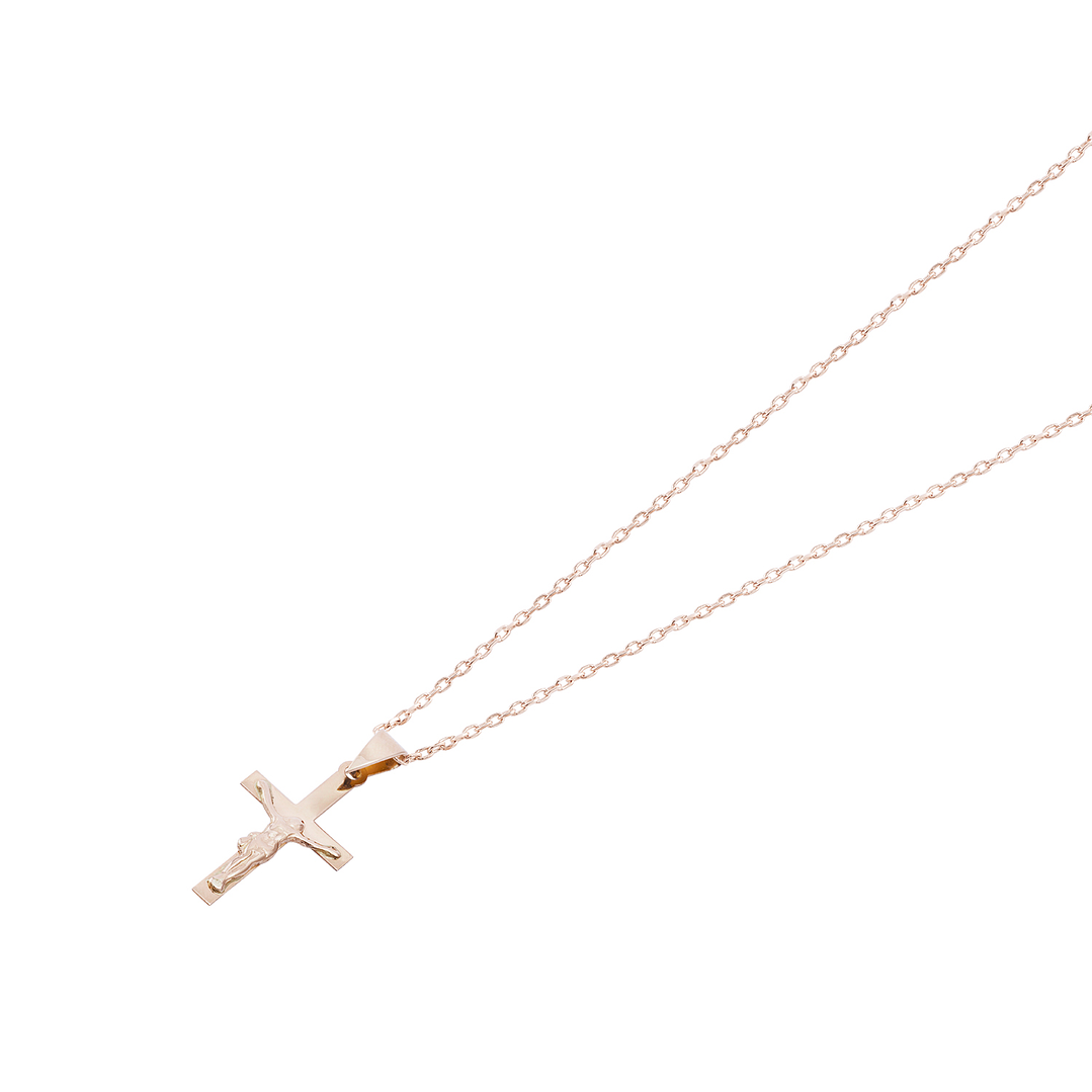 Colgante Oro Miel 18kt Cruz Cristo 17x30mm 3