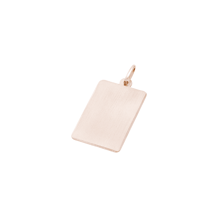 Colgante Oro Miel 18kt Placa Lisa 1