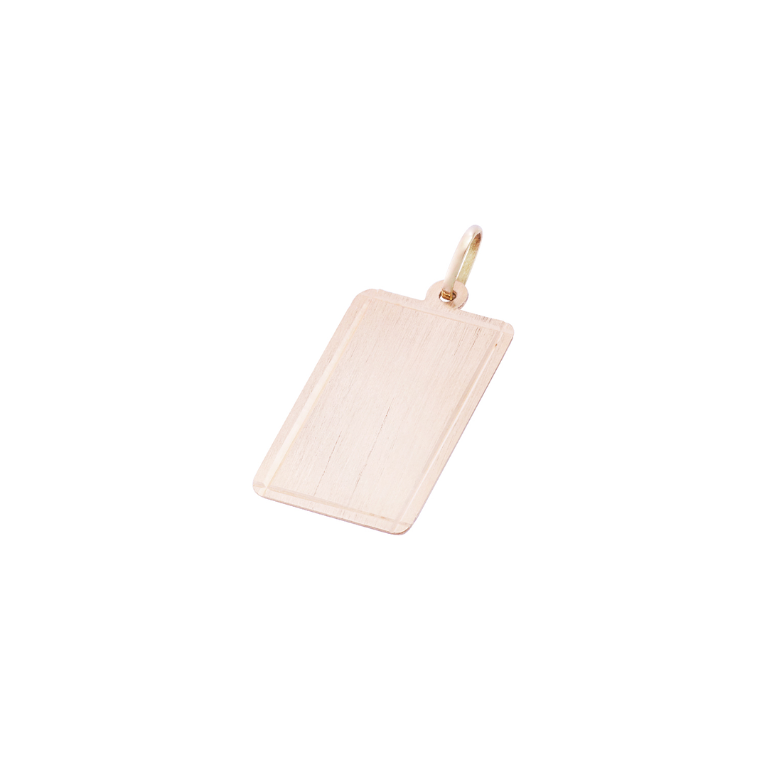 Colgante Oro Miel 18kt Placa Mixta 1