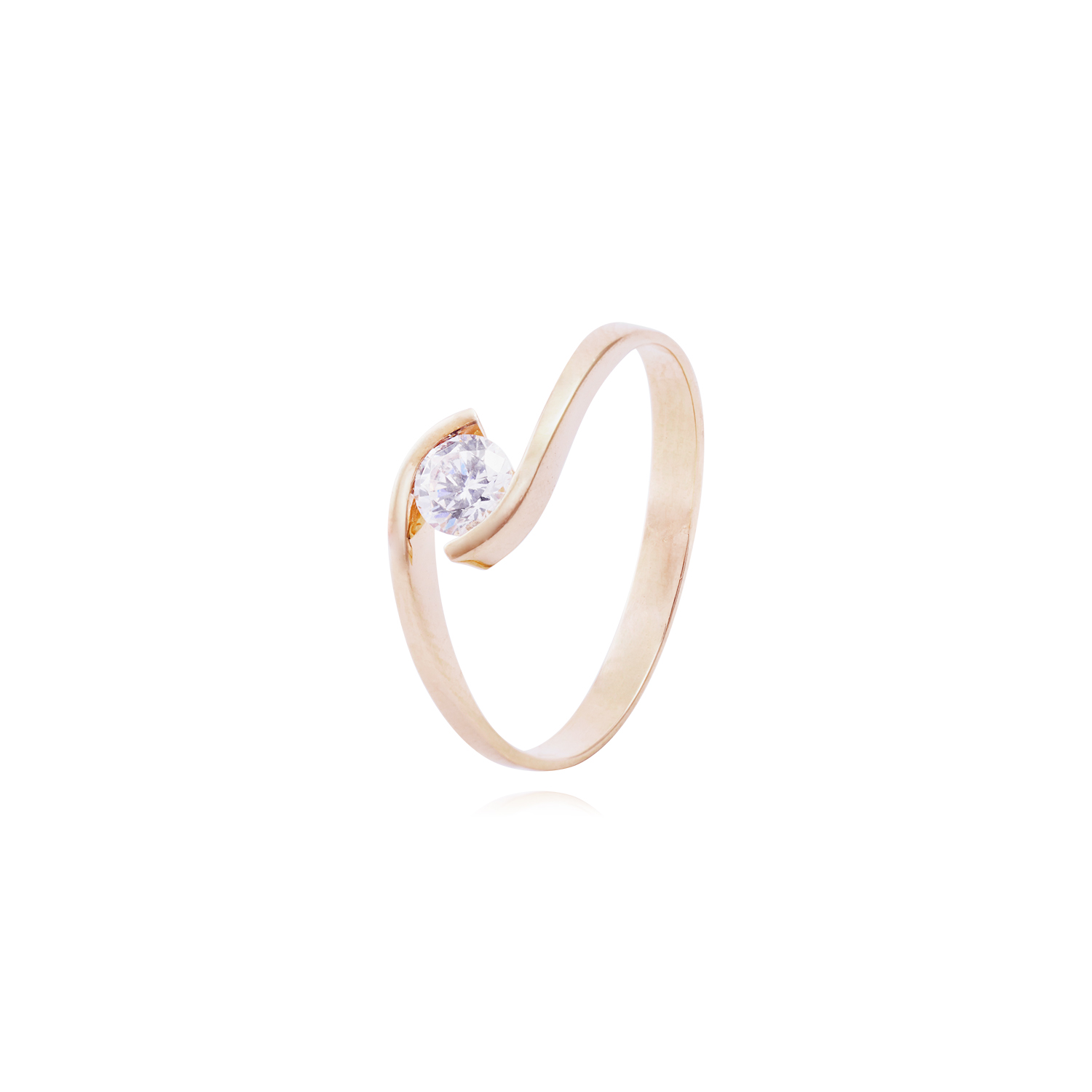 Anillo Oro Miel 18kt Ojo Circón 1