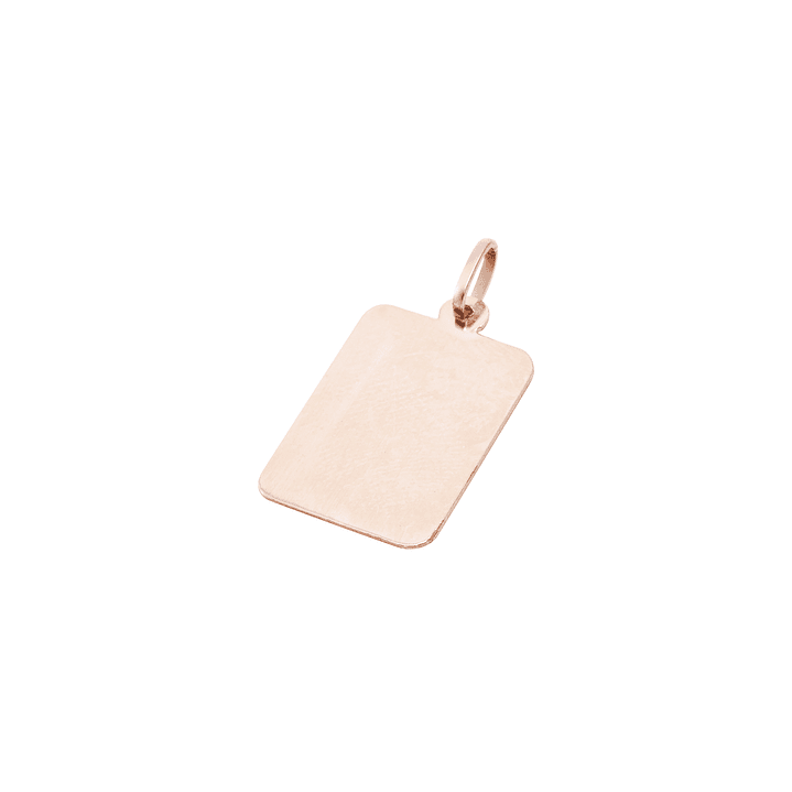 Colgante Oro Miel 18kt Placa Mixta 2