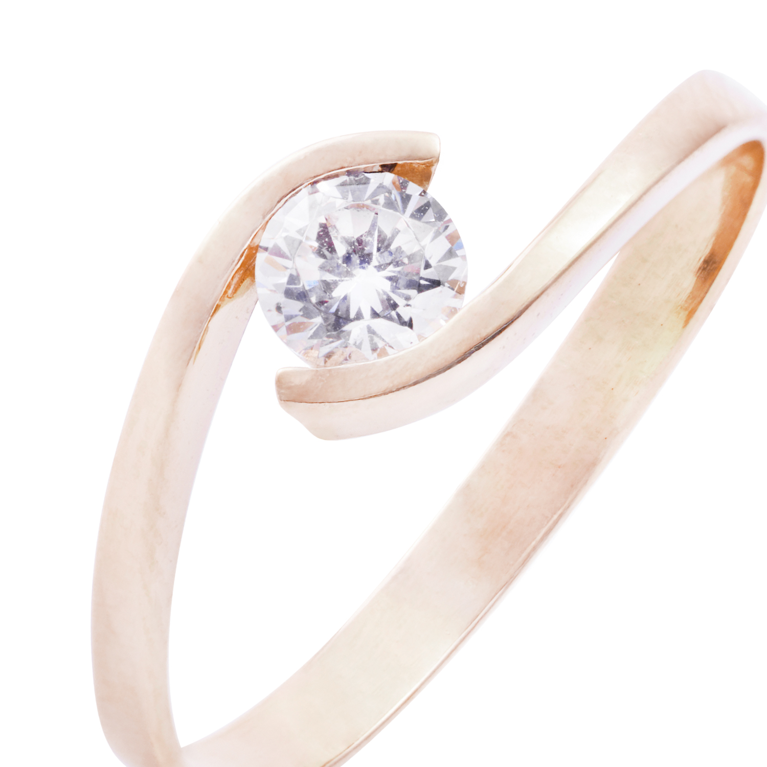 Anillo Oro Miel 18kt Ojo Circón 2