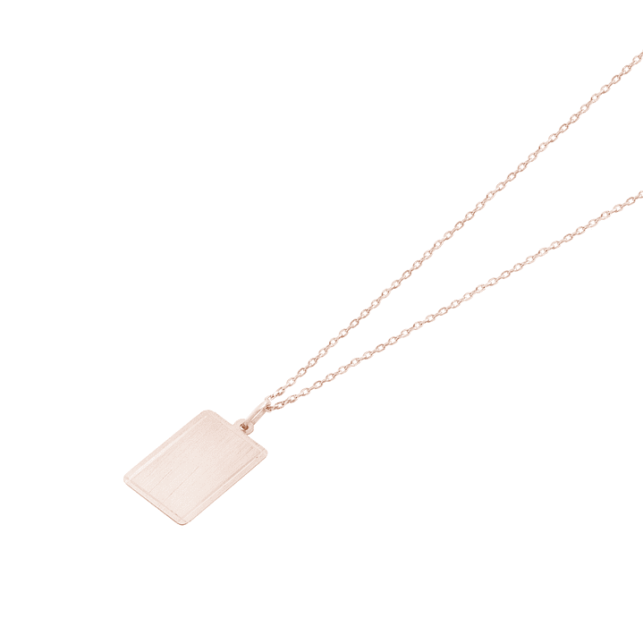 Colgante Oro Miel 18kt Placa Mixta 3