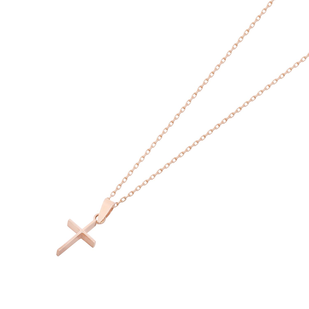 Colgante Oro Miel 18kt Cruz 10x20mm 3