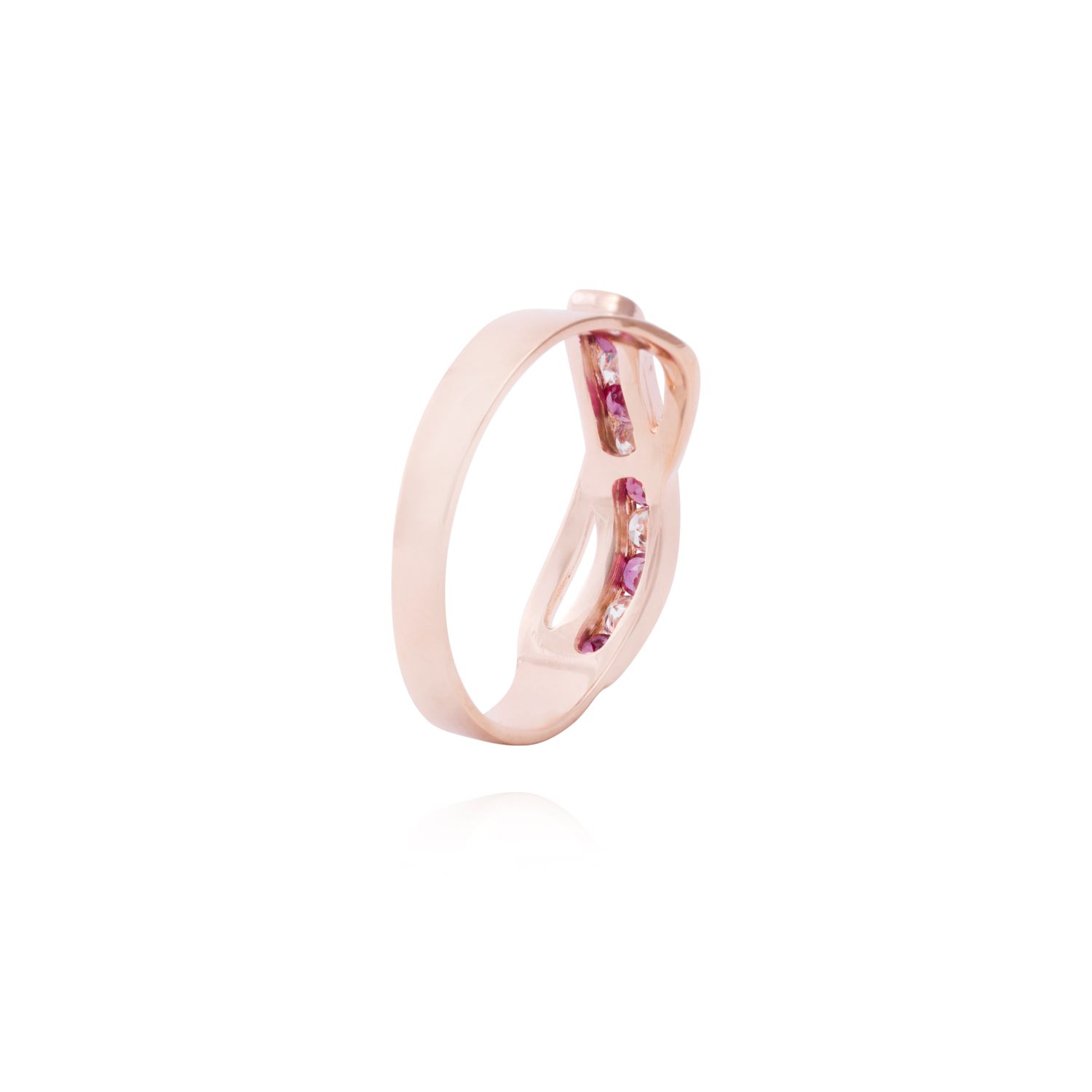 Anillo Oro Miel 18kt Rubí Radiante 3