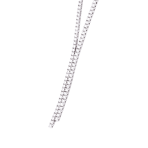 Collar Oro Blanco 18kt Eslabones y Diamantes 1,55 Qlts