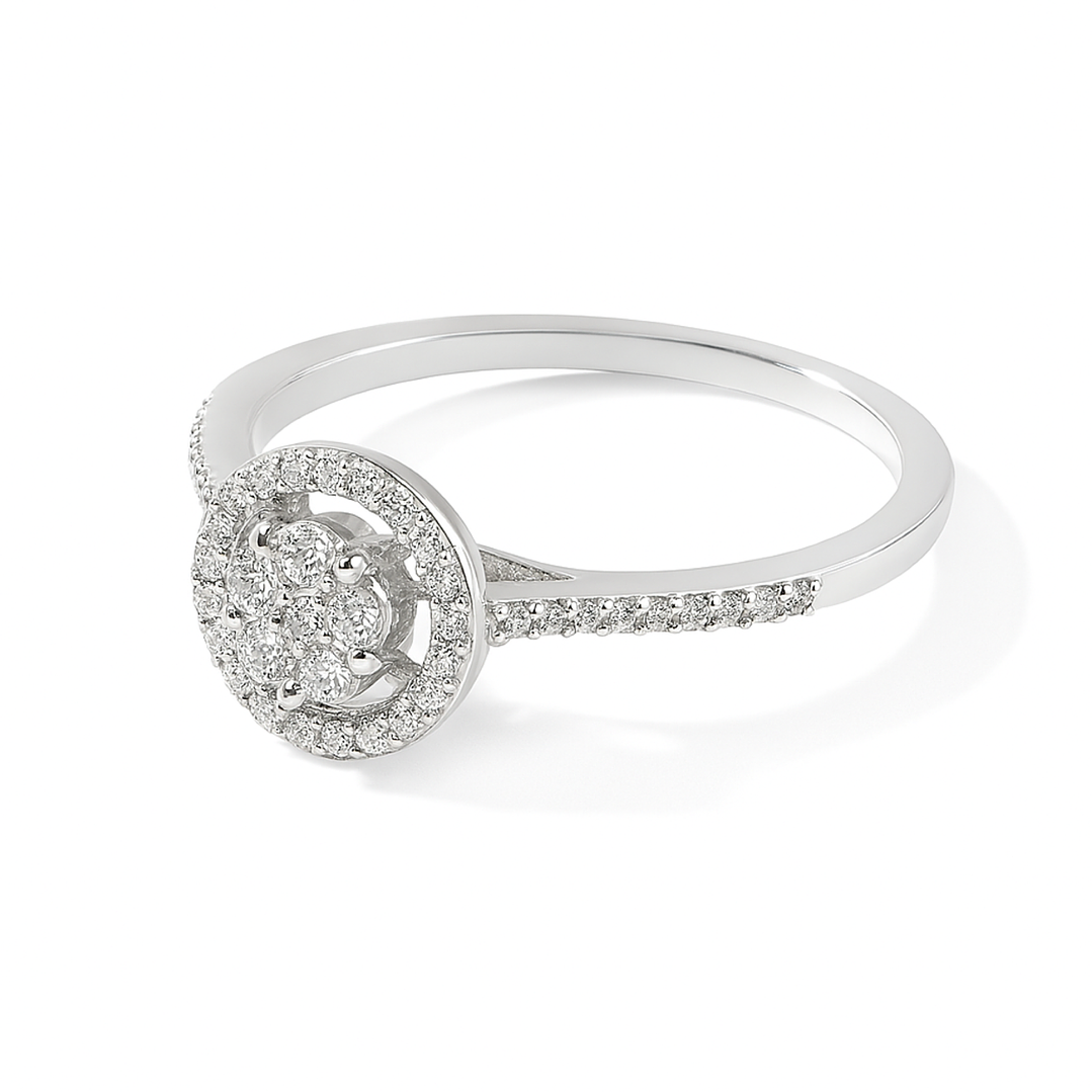 Anillo Compromiso Oro Blanco 18kt Diamantes 49 Pts | Danielle Costantini 2