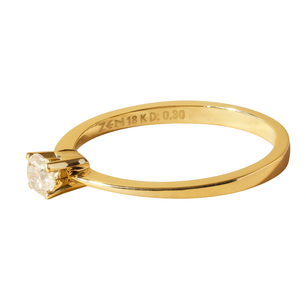 Anillo Oro Amarillo 18kt Diamantes 1x30 Pts | Danielle Costantini 2