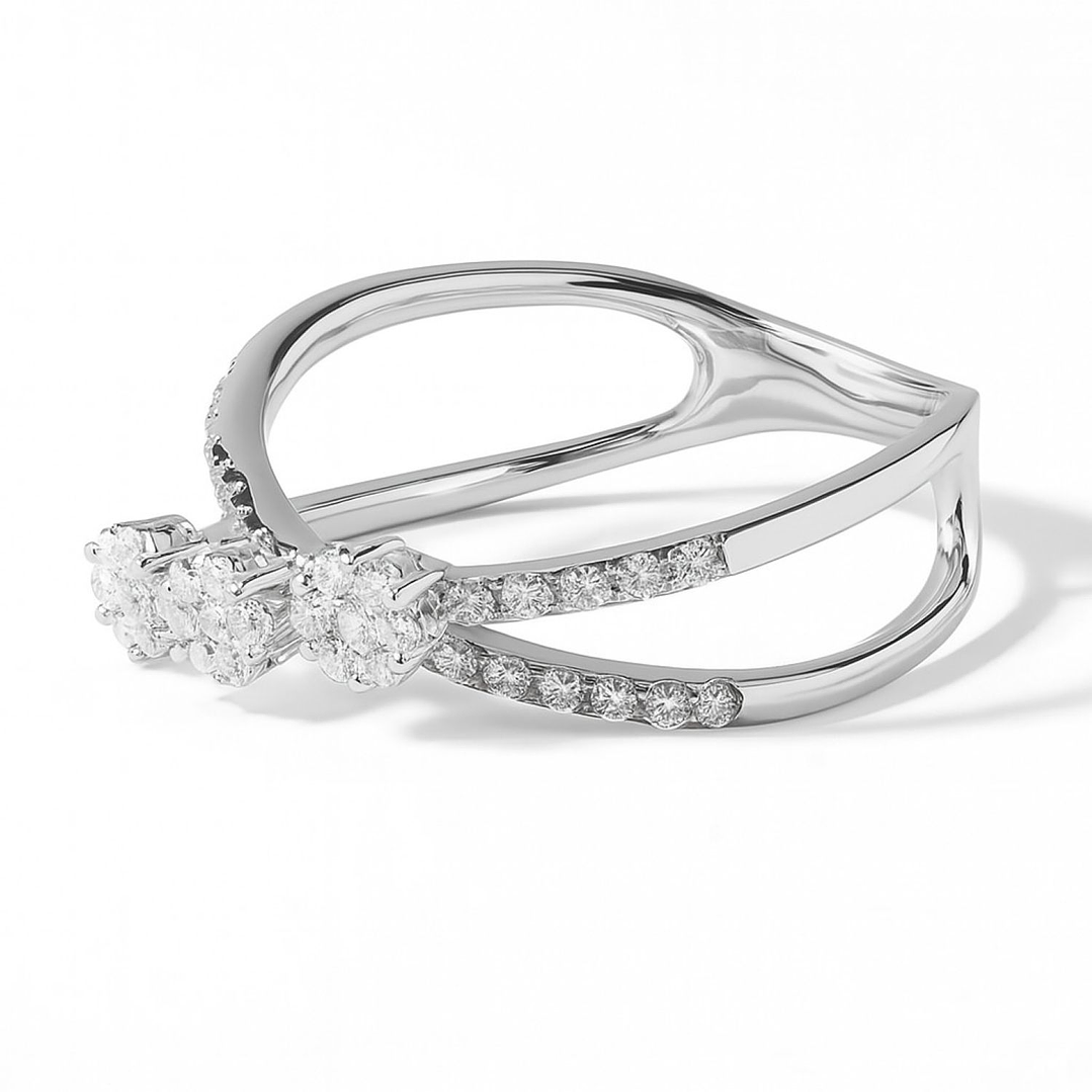 Anillo Oro Blanco 18kt con Diamantes 77 Pts | Danielle Costantini 1