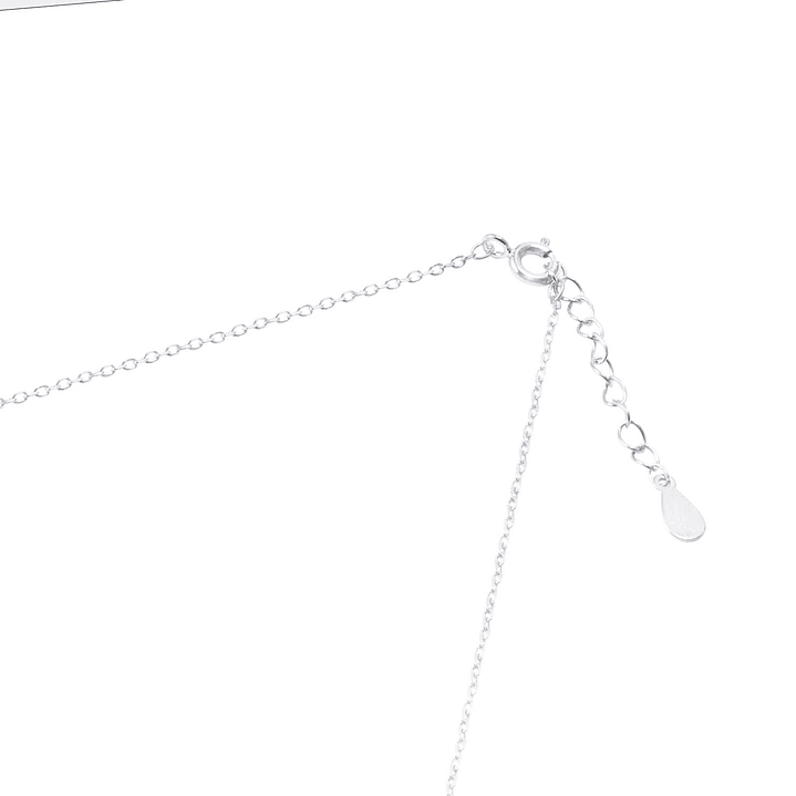 Collar de Plata Esterlina 925 Choker 9 Circones Colgantes 3