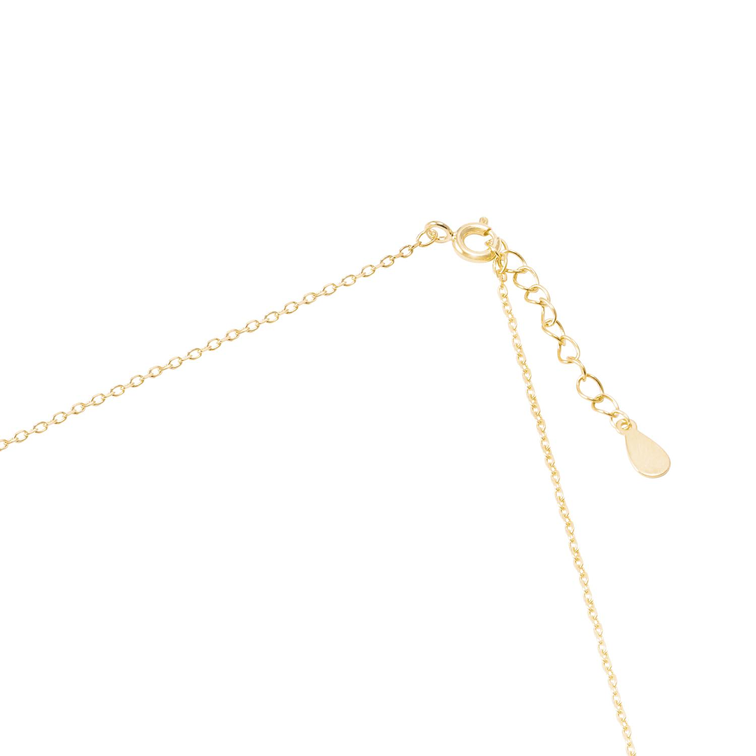 Collar de Plata Esterlina 925 Gota de Agua Con Circon Revestido en Oro 18kt 3