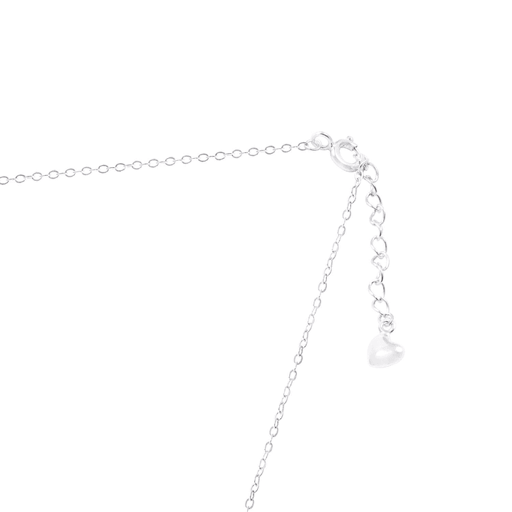 Collar de Plata Esterlina 925 Corazón Círculos de Circón Giratorio 3