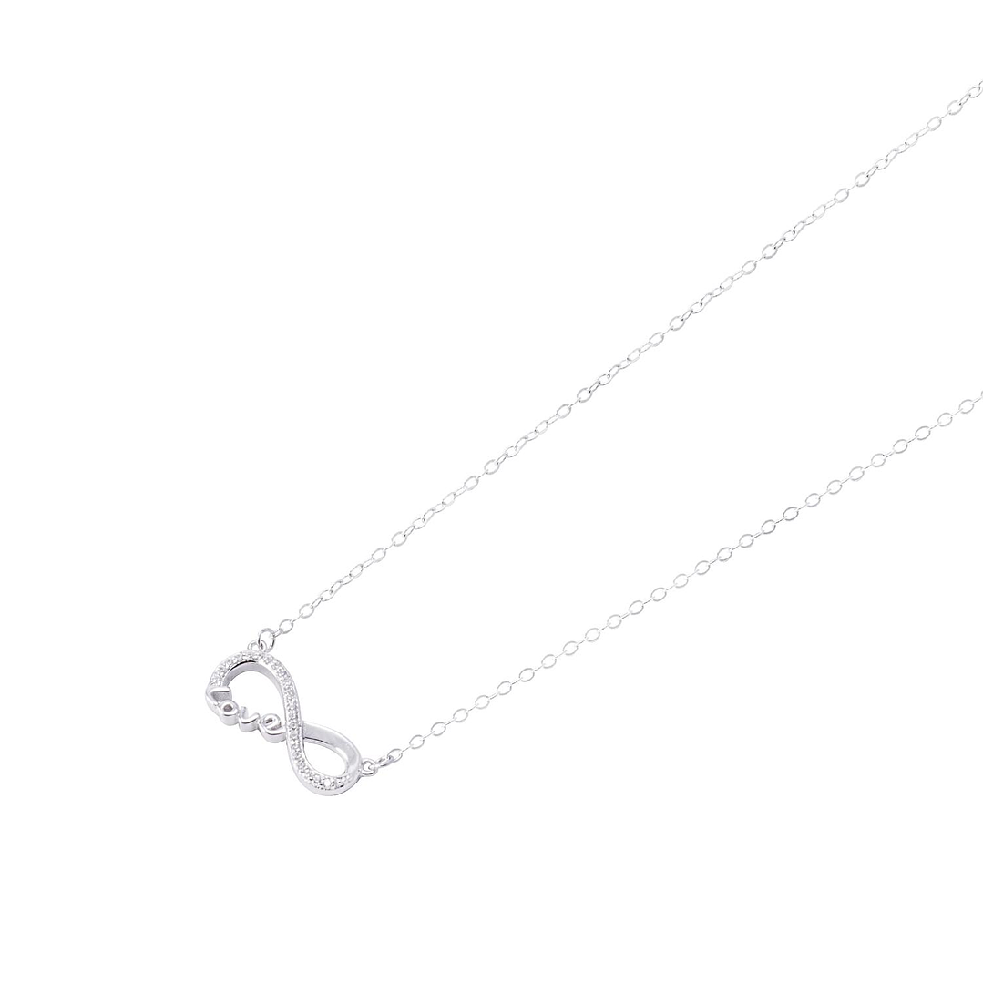 Collar de Plata Esterlina 925 Infinito Circón 1