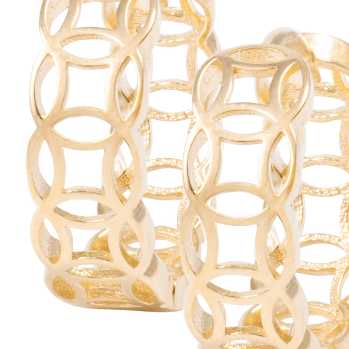 Aros de Oro 18Kt Argolla Filigrama Pequeña 2