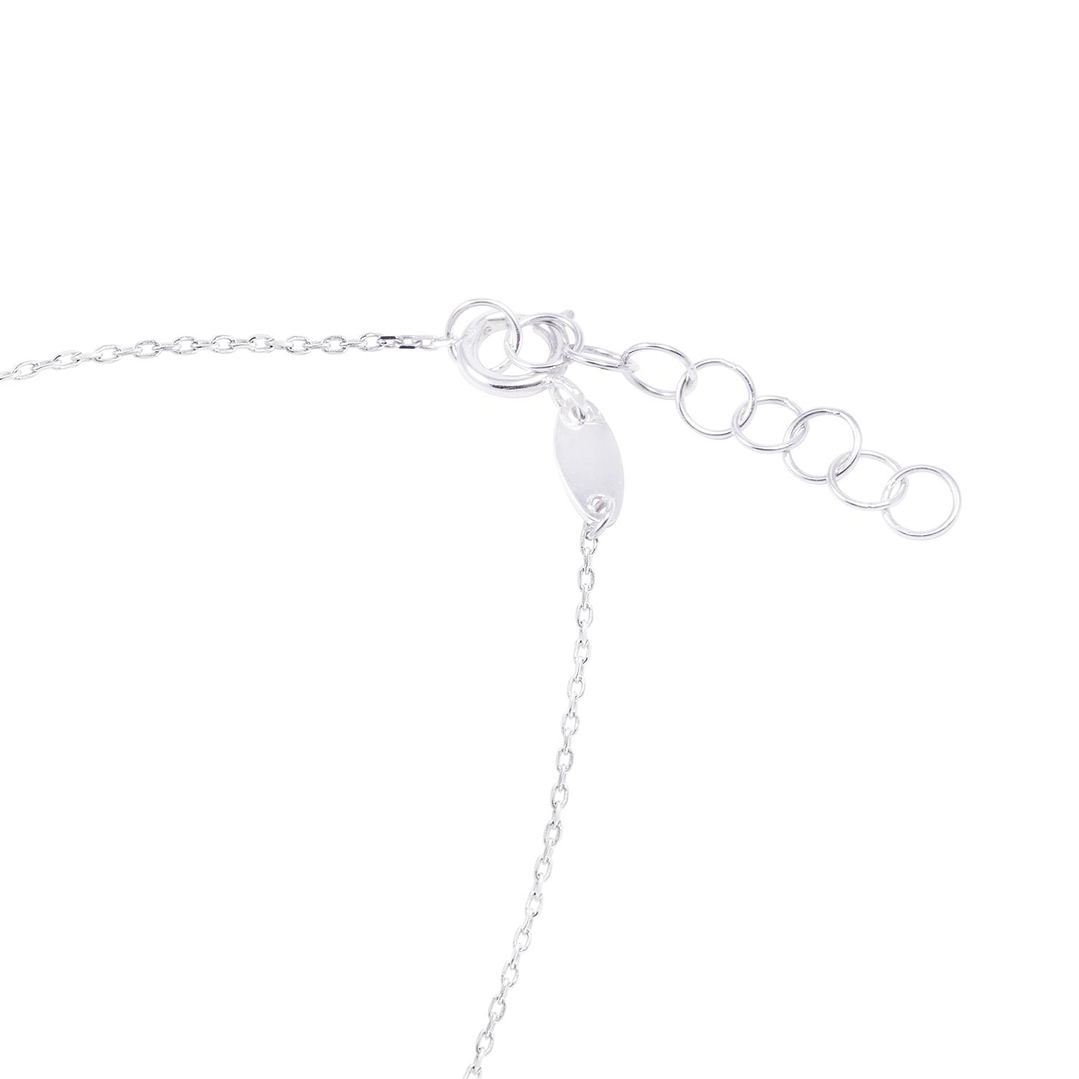 Collar de Oro Blanco de 18Kt Bolitas Facetadas 45cm 3