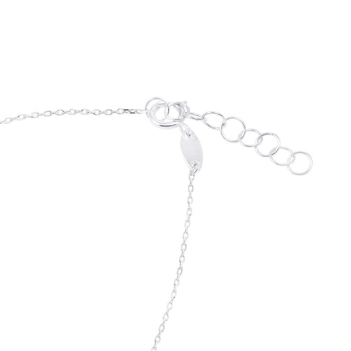 Collar de Oro Blanco de 18Kt Bolitas Facetadas 45cm 3