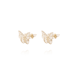 Aros de Oro 18Kt Mariposa