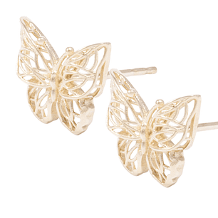 Aros de Oro 18Kt Mariposa