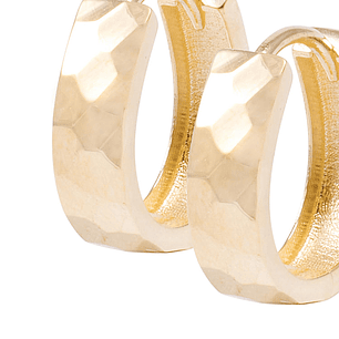 Aros de Oro 18Kt Argolla Modelo Ovalado Ancha