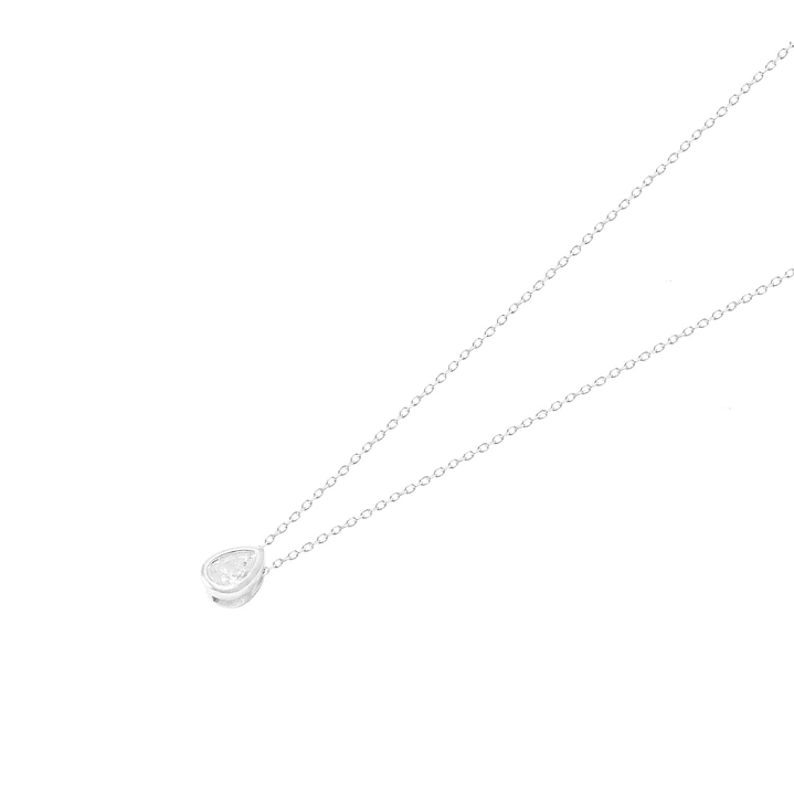 Collar de Plata Esterlina 925 Gota de Agua Con Circon 1