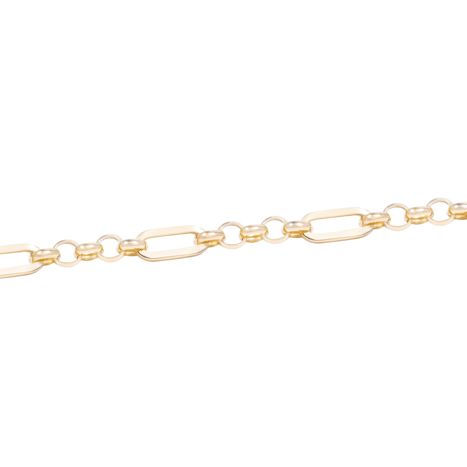 Pulsera de Oro 18kt Rolo y eslabones 2