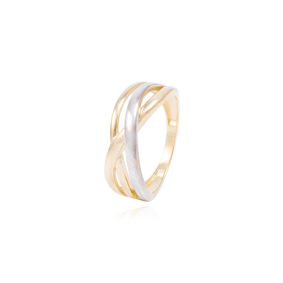 Anillo de Oro 18Kt Bicolor Entrelazado 1