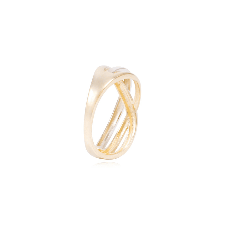 Anillo de Oro 18Kt Bicolor Entrelazado 3