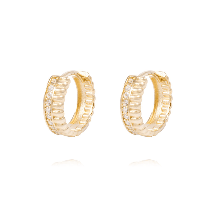 Aros de Oro de 18kt Argolla Linea Circón 1