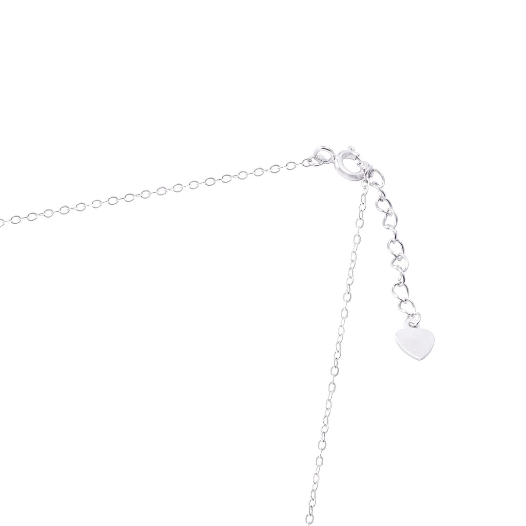 Collar de Plata Esterlina 925 Rectángulo Con Círculos Giratorio Circón 3