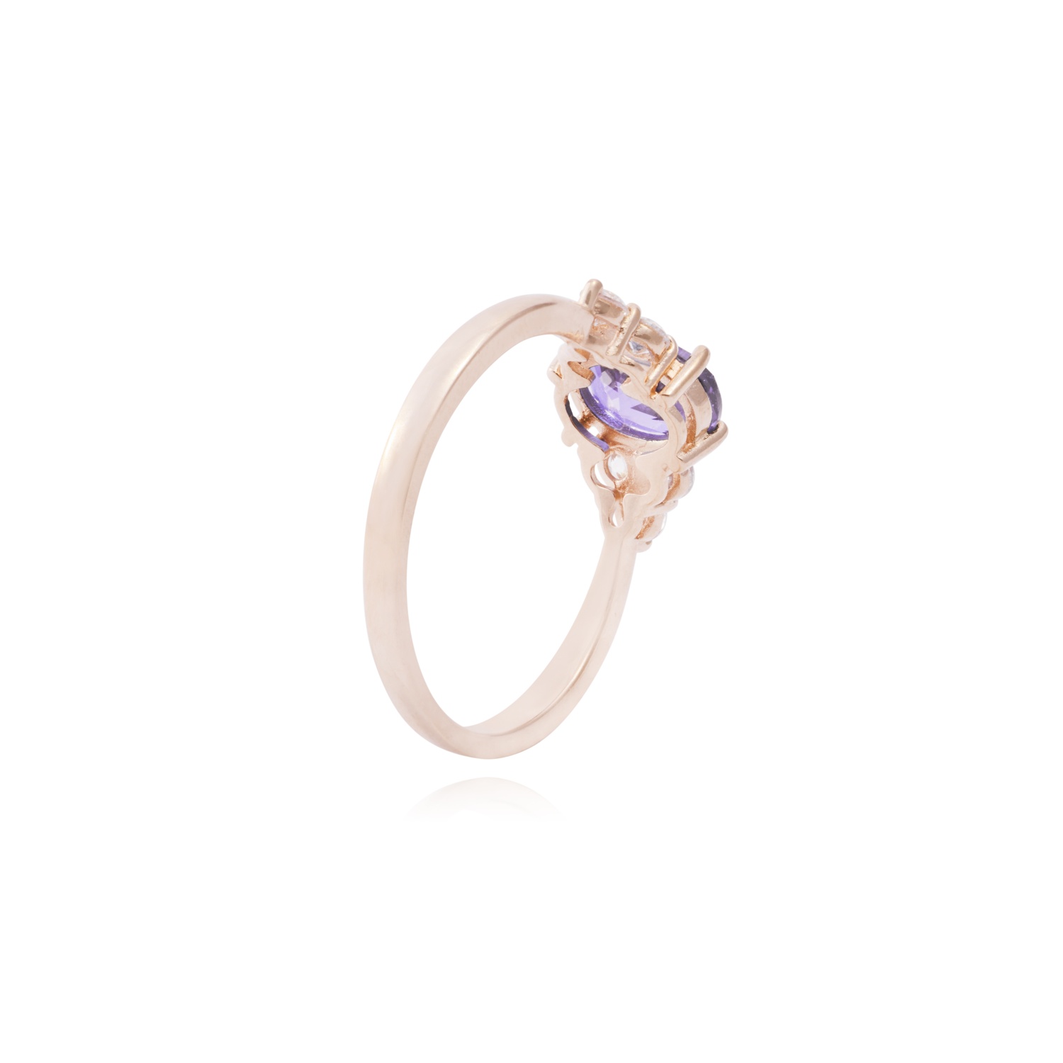Anillo en Oro Miel 18kt Encanto Amatista 3