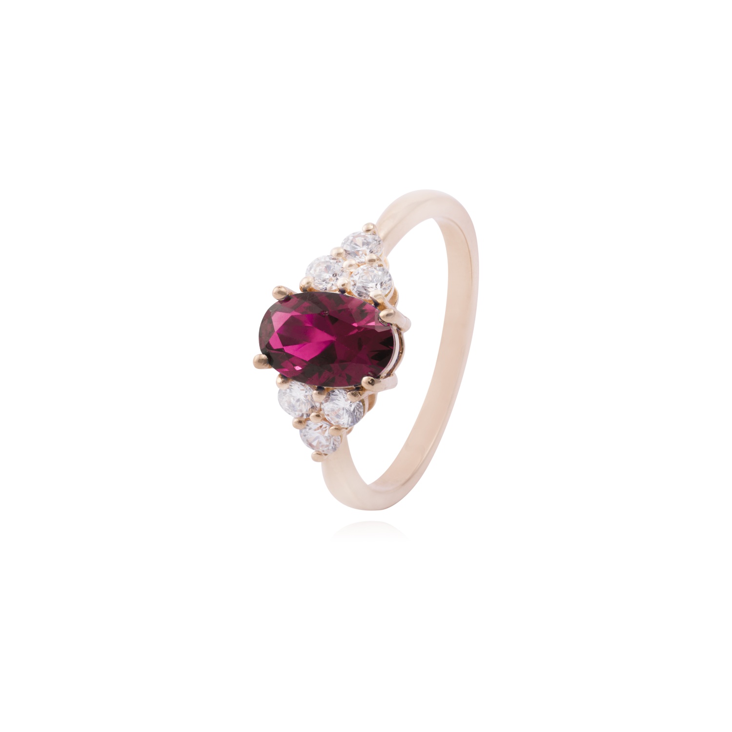 Anillo en Oro Miel 18kt Aura Carmesí 1