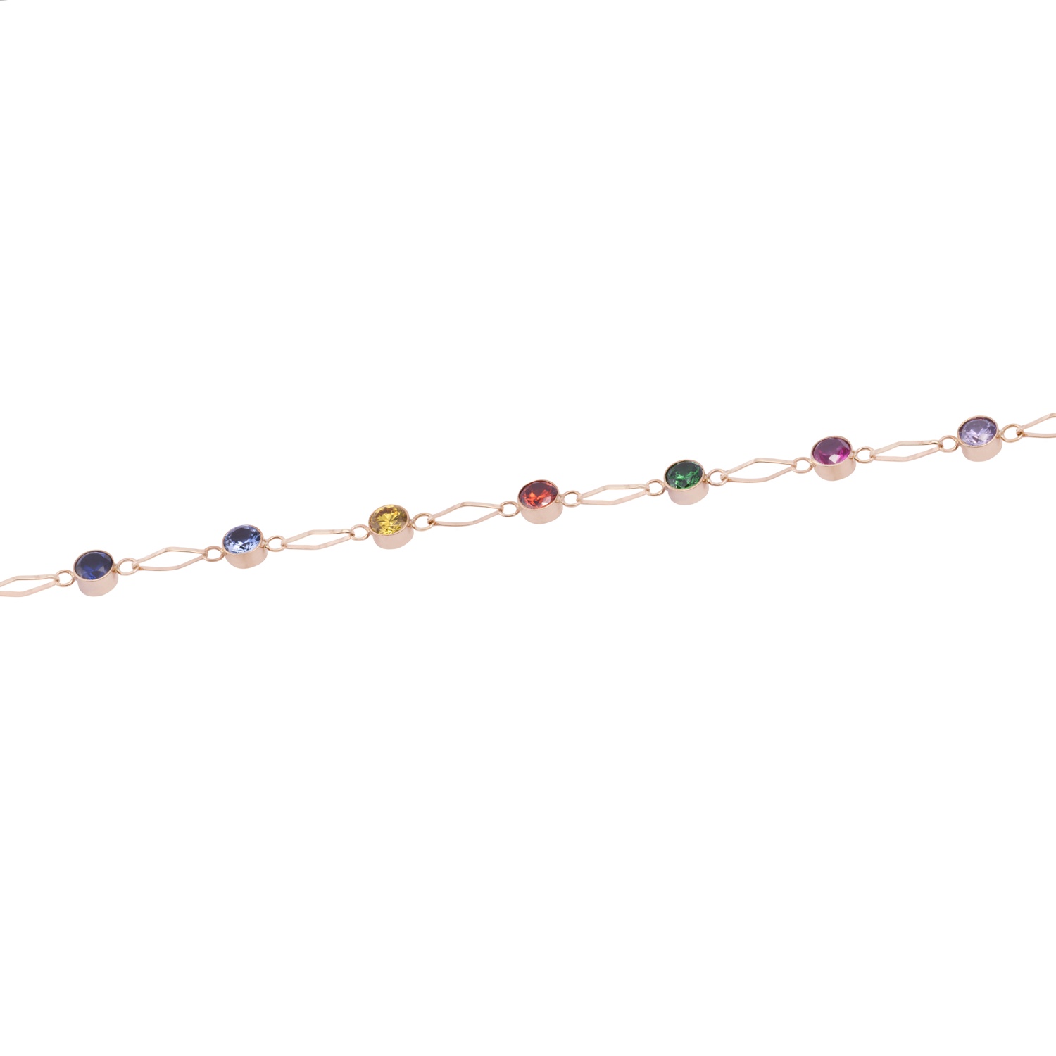 Pulsera en Oro Miel 18kt Colores 3