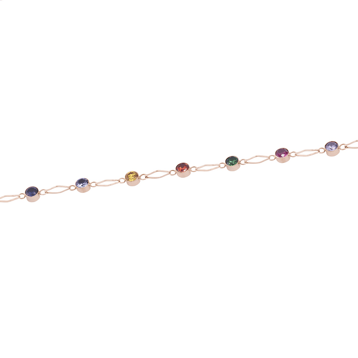 Pulsera en Oro Miel 18kt Colores 3