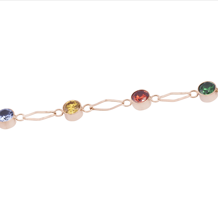 Pulsera en Oro Miel 18kt Colores 2