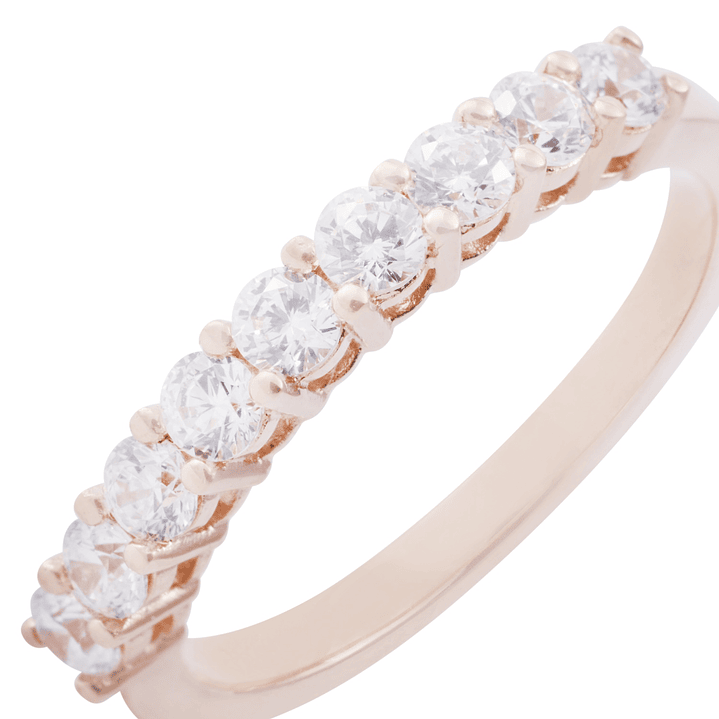 Anillo en Oro Miel 18kt Medio Cintillo 2