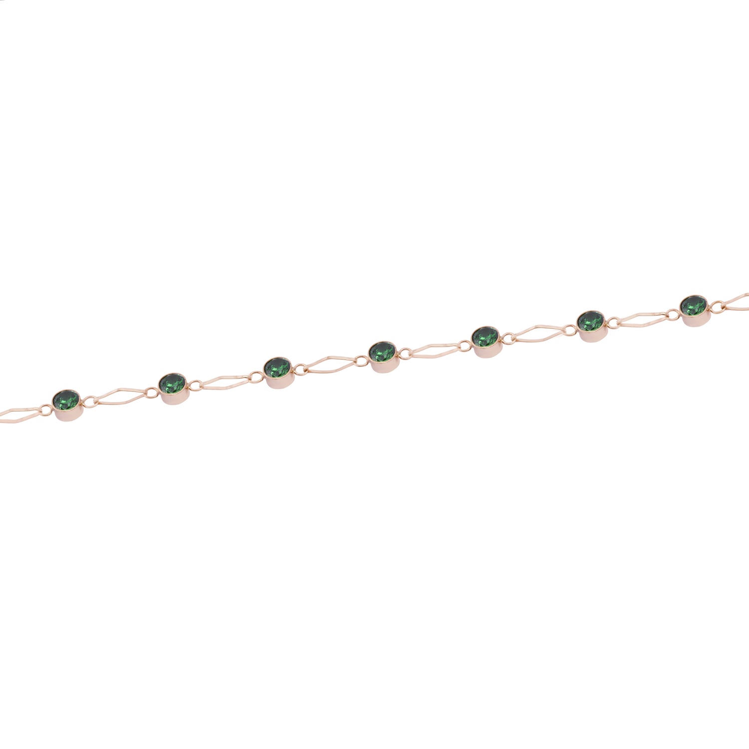 Pulsera Oro Miel 18kt Esmeraldinas 3