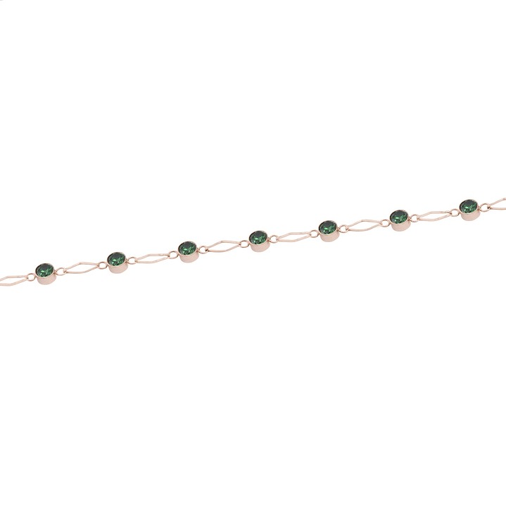 Pulsera Oro Miel 18kt Esmeraldinas 3