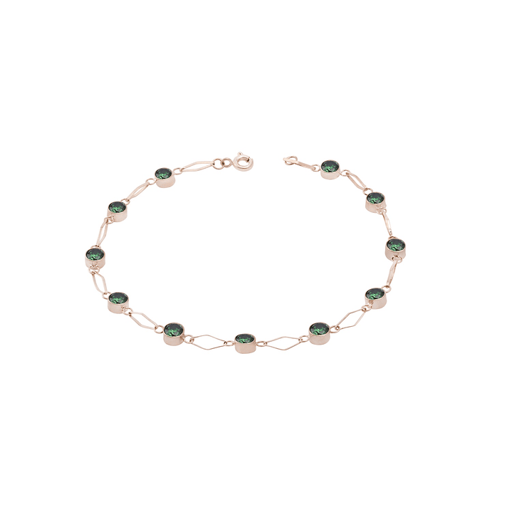 Pulsera Oro Miel 18kt Esmeraldinas 1