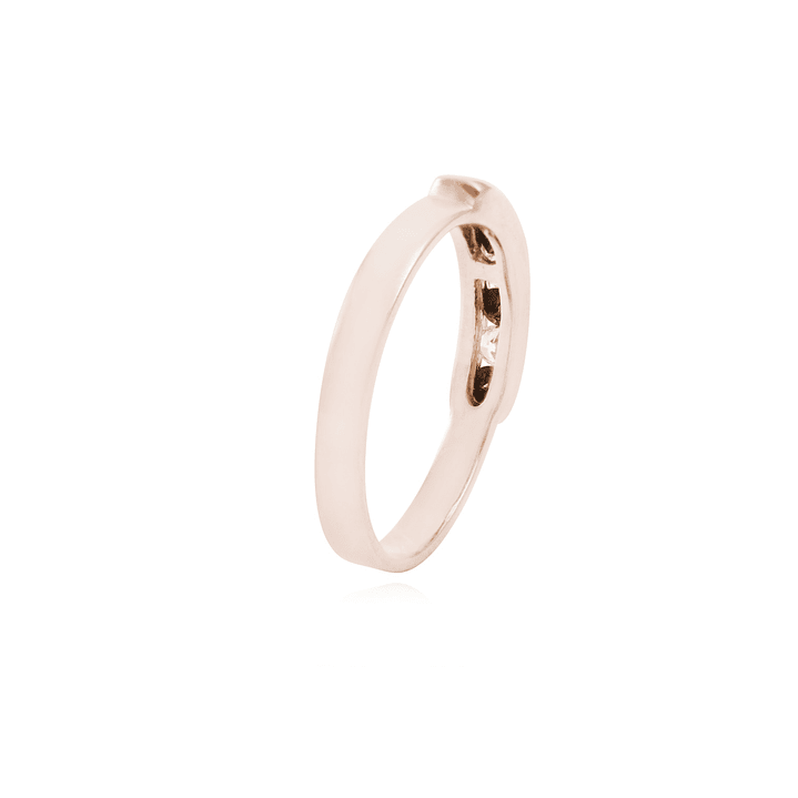 Anillo Oro Miel 18kt Relieve Duo 3
